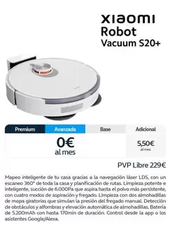 Oferta de Xiaomi - Robot Vacuum S20+ por 229€ en Movistar