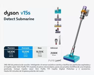 Oferta de Dyson - V15s Detect Submarine por 949€ en Movistar