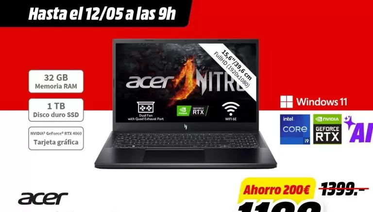 Oferta de Acer - 32 Gb por 1499€ en MediaMarkt