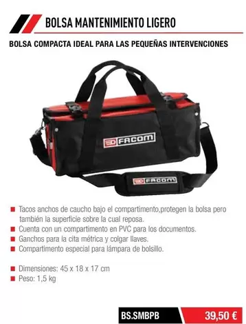 Oferta de Facom - Bolsa Mantenimiento Ligero por 39,5€ en Ferri