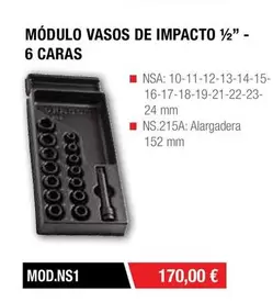 Oferta de Modulo Vasos De Impacto 1/2" - 6 Caras por 170€ en Ferri
