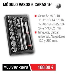 Oferta de Modulo Vasos 6 Caras 1/2" por 168€ en Ferri