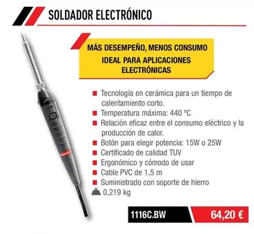 Oferta de Soldador Electronico por 64,2€ en Ferri