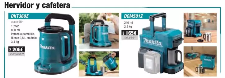 Oferta de Makita - Hervidor Y Cafetera DKT36OZ  por 205€ en Ferri