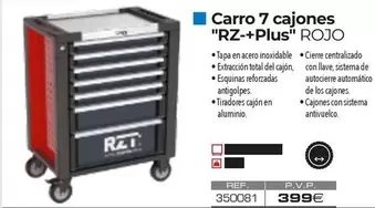 Oferta de Carro 7 Cajones "RZ+Plus" Rojo por 399€ en Ferri