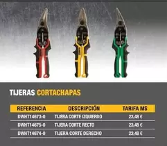 Oferta de Dewalt - Tijeras Cortachapas por 23,48€ en Ferri