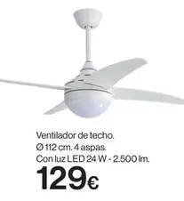 Oferta de Ventilador De Techo por 129€ en Hipercor