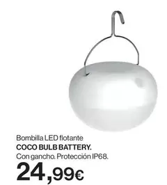 Oferta de Bombilla Led Flotante Coco Bulb Battery por 24,99€ en Hipercor