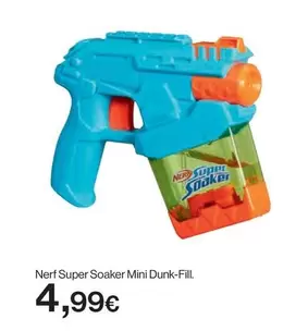 Oferta de Nerf - Super Soaker Mini Dunk-Fill por 4,99€ en Hipercor