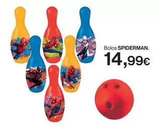 Oferta de Spiderman - Bolos por 14,99€ en Hipercor