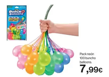 Oferta de Zuru - Pack Neon 100 Buncho Balloons por 7,99€ en Hipercor