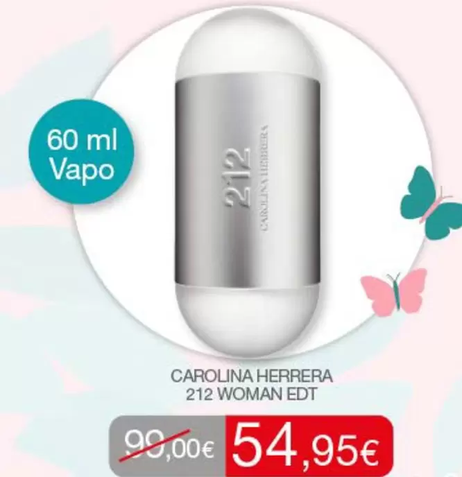 Oferta de Carolina Herrera -  212 Woman Edt por 54,95€ en Passion Beauté