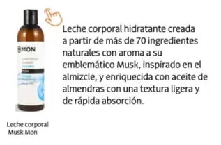 Oferta de Leche Corporal Musk Mon en Veritas
