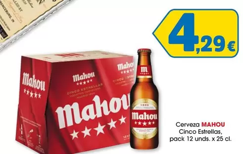 Oferta de Mahou - Cerveza por 4,29€ en Top Cash