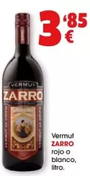 Oferta de Zarro - Vermut Rojo O Blanco por 3,85€ en Top Cash