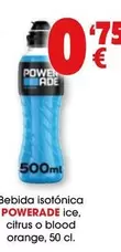 Oferta de Powerade - Bebida Isotonica Ice, Citrus O Blood Orange por 0,75€ en Top Cash