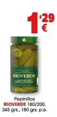 Oferta de Rioverde - Pepinillos 180/200 por 1,29€ en Top Cash