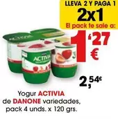 Oferta de Danone - Yogur Activia por 2,54€ en Top Cash