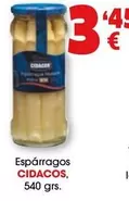 Oferta de Cidacos - Esparragos por 3,45€ en Top Cash