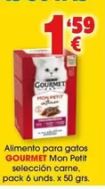 Oferta de Purina - Alimento Para Gatos Gourmet Mon Petit Seleccion Carne por 1,59€ en Top Cash