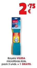Oferta de Vileda - Bayeta Microfibras Style por 2,75€ en Top Cash