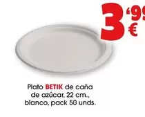 Oferta de Betik - Plato De Caña De Azúcar por 3,99€ en Top Cash