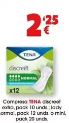 Oferta de Tena - Compresas Discreet Extra por 2,25€ en Top Cash