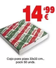 Oferta de Caja Para Pizza por 14,99€ en Top Cash