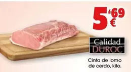 Oferta de Cinta De Lomo De Cerdo por 5,69€ en Top Cash