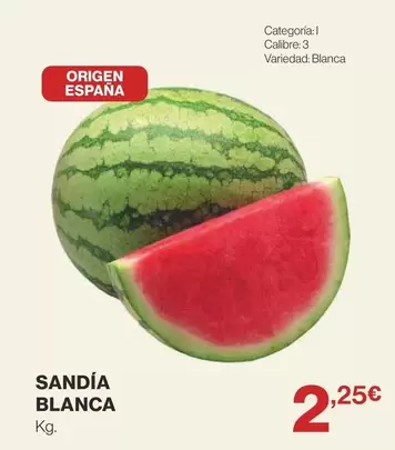 Oferta de Origen - Sandía Blanca por 2,25€ en Supercor