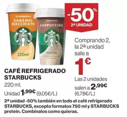 Oferta de Starbucks - Cafe Refrigerado por 1,99€ en Supercor