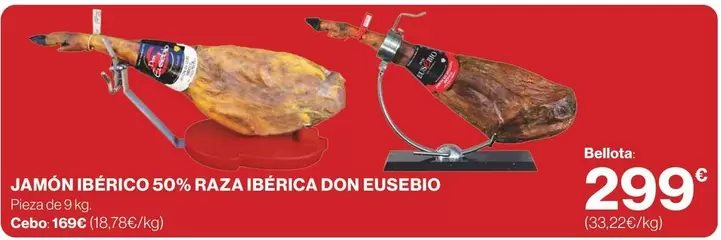 Oferta de Bio - Jamón Ibérico 50% Raza Ibérica por 299€ en Supercor