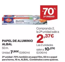 Oferta de Albal - Papel De Aluminio por 7,9€ en Supercor