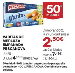 Oferta de Pescanova - Varitas De Merluza Empanada por 4,99€ en Supercor