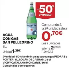 Oferta de San Pellegrino - Agua Con Gas por 1,39€ en Supercor