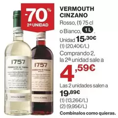 Oferta de Cinzano - Vermouth por 15,3€ en Supercor