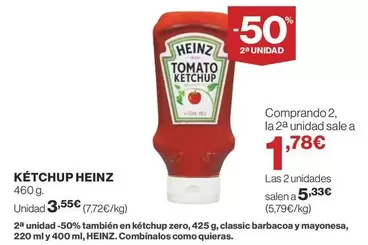 Oferta de Heinz - Ketchup por 3,55€ en Supercor