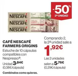 Oferta de Nescafé - Cafe Farmers Origins por 3,84€ en Supercor