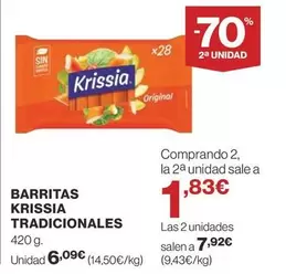 Oferta de Krissia - Barritas Tradicionales por 6,09€ en Supercor