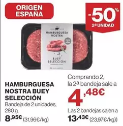 Oferta de Origen - Hamburguesa Nostra por 8,95€ en Supercor