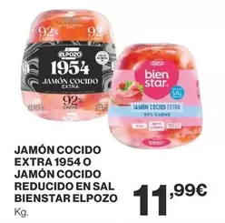Oferta de Elpozo - Jamón Cocido por 11,99€ en Supercor