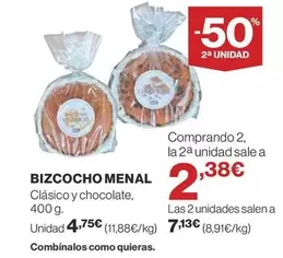 Oferta de Menal - Bizcocho Menal por 4,75€ en Supercor