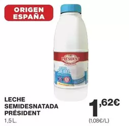 Oferta de Président - Leche Semidesnatada por 1,62€ en Supercor