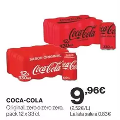 Oferta de Coca-Cola - Original, Zero O Zero Zero por 9,96€ en Supercor