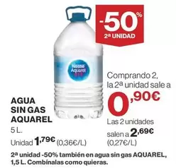 Oferta de Aquarel - Agua Sin Gas por 1,79€ en Supercor