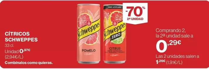 Oferta de Schweppes - Citricos por 0,79€ en Supercor