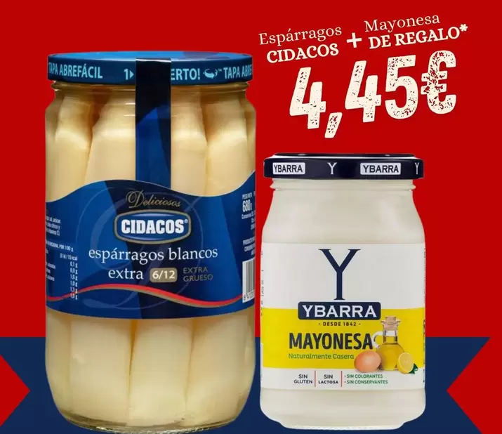Oferta de Cidacos - Esparragos + Mayonesa por 4,45€ en Sangüi