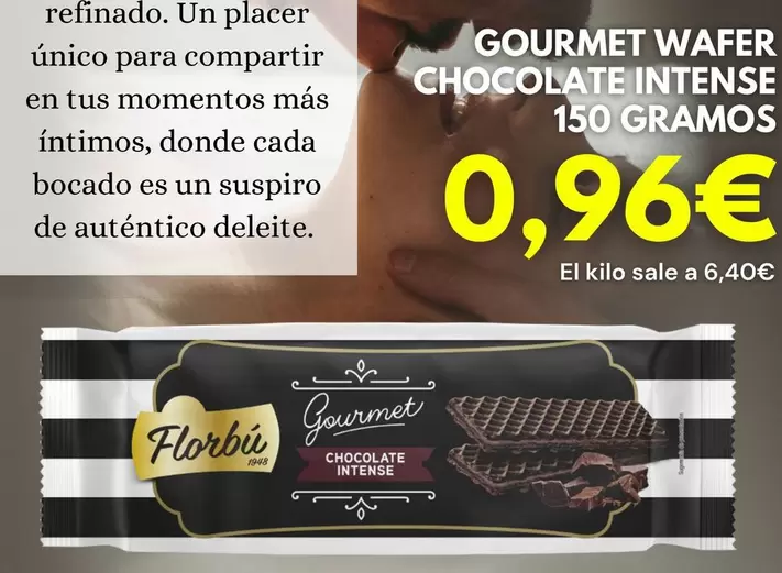 Oferta de Florbú - Gourmet Wafer Chocolate Intense por 0,96€ en Sangüi