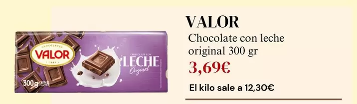 Oferta de Valor - Chocolate Con Leche Original por 3,69€ en Sangüi
