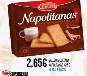 Oferta de Cuétara - Galletas Napolitanas por 2,65€ en Claudio